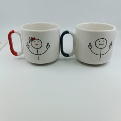 ORTA PARMAK ÇOCUK & ORTA PARMAK KIZ ÇOCUK-İKİLİ ARYA ÇAY - RENKLİ SAP - 1