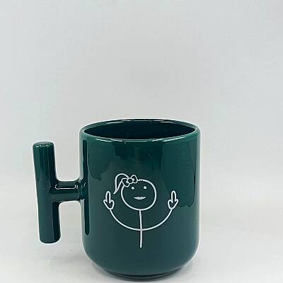 ORTA PARMAK KIZ ÇOCUK-KAMPANYALI KUPA - YEŞİL SAP YEŞİL GÖVDE BÜYÜK T KUPA - 1