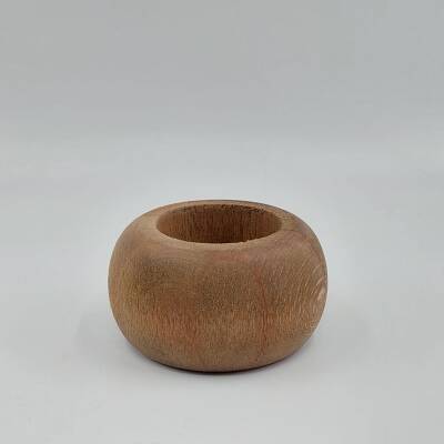OVAL KAHVERENGİ-AHŞAP MUMLUK - 1 - 1