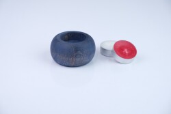 OVAL SİYAH-AHŞAP MUMLUK - 1 - 1