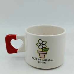 ÖZELSİN-KALP KUPA - KIRMIZI SAP - 