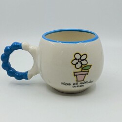 ÖZELSİN-PUF KUPA - MAVİ SAP MAVİ TURNET - 