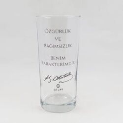ÖZGÜRLÜK VE BAĞIMSIZLIK-RAKI BARDAĞI - ŞEFFAF - 