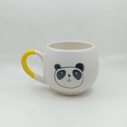 PANDA ÇİZİM - BALON KUPA - SARI SAP - 