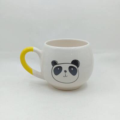 PANDA ÇİZİM - BALON KUPA - SARI SAP - 1