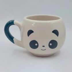 PANDA ÇİZİM - BALON KUPA - SİYAH SAP - 