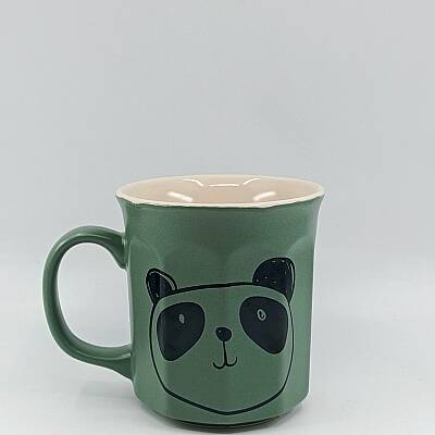 PANDA ÇİZİM-PETEK KUPA - RENKLİ - 1