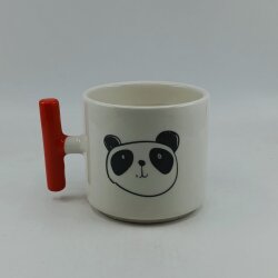 PANDA ÇİZİM - T KUPA - TURUNCU SAP - 