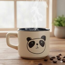 PANDA ÇİZİM - VENUS KUPA - SİYAH İÇ - 