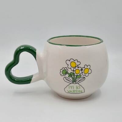 PAPATYA BUKET İYİ Kİ VARSIN-AMOUR KUPA - YEŞİL SAP YEŞİL TURNET - 1