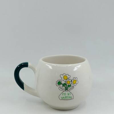 PAPATYA BUKET İYİ Kİ VARSIN-BALON KUPA - YEŞİL SAP - 1