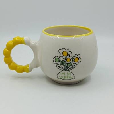 PAPATYA BUKET İYİ Kİ VARSIN-PUF KUPA - SARI SAP SARI TURNET - 1