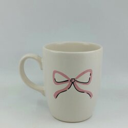 PEMBE EL ÇİZİM KURDELE-OVAL KUPA - TRANSPARAN SAP - 