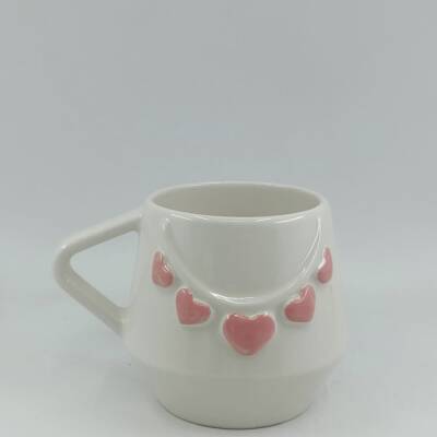 PEMBE KABARTMA KALPLER - 3D-DAMLA KUPA - 3D - 1