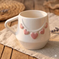 PEMBE KABARTMA KALPLER - 3D-DAMLA KUPA - 3D - 