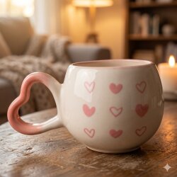 PEMBE KALP BEYAZ KALP-AMOUR KUPA - PEMBE SAP PEMBE TURNET - 