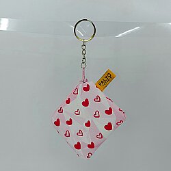PEMBE KALP BEYAZ KALP-CHARM ANAHTARLIK - TEKLİ - 