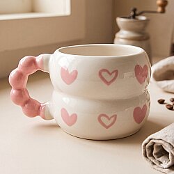 PEMBE KALP BEYAZ KALP-HARMONİ KUPA - PEMBEE SAP - 