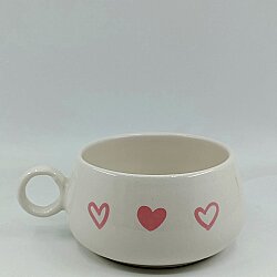 PEMBE KALP BEYAZ KALP-LUNA KUPA - TRANSPARAN - 