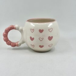 PEMBE KALP BEYAZ KALP-PUF KUPA - PEMBE SAP PEMBE TURNET - 