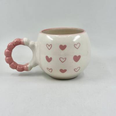 PEMBE KALP BEYAZ KALP-PUF KUPA - PEMBE SAP PEMBE TURNET - 1