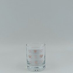 PEMBE KALP BEYAZ KALP-SHOT BARDAĞI - ŞEFFAF - 