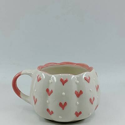 PEMBE KALPLER SARMAL - 3D-ÇİÇEK KUPA - 3D - 1