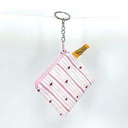 PEMBE KALPLER VE ÇİZGİLER-CHARM ANAHTARLIK - TEKLİ - 