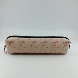 PEMBE KALPLİ KURDELELER-DERİ KALEM KUTU - TEKLİ - 