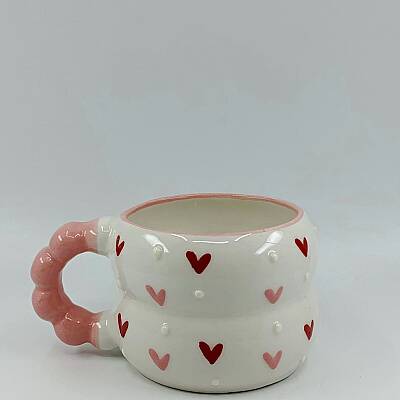 PEMBE KIRMIZI KALPLER - 3D-HARMONİ KUPA - 3D - 1