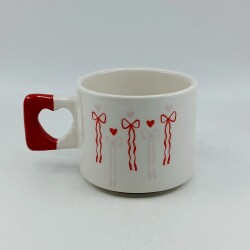 PEMBE KIRMIZI KURDELELER-KALP KUPA - KIRMIZI SAP - 