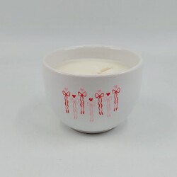 PEMBE KIRMIZI KURDELELER-MONO MUM - TEKLİ - 