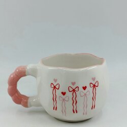 PEMBE KIRMIZI KURDELELER-NİVA KUPA - PEMBE SAP PEMBE TURNET - 