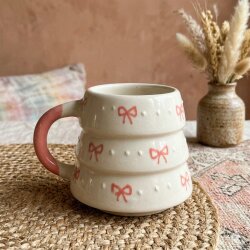 PEMBE KURDELE - 3D-ÇAM KUPA - 3D - 