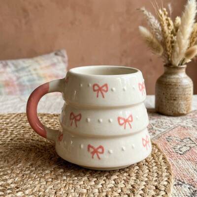 PEMBE KURDELE - 3D-ÇAM KUPA - 3D - 1