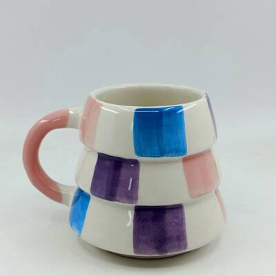 PEMBE MOR MAVİ BLOKLAR-ÇAM KUPA - 3D - 1