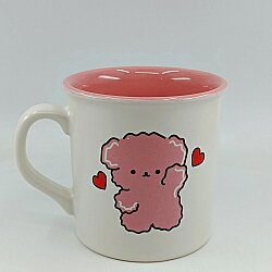 PEMBE PUPPY-İDA KUPA - TRANSPARAN SAP TRANSPARAN GÖVDE PEMBE İÇ - 