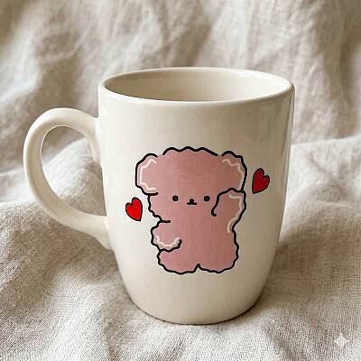 PEMBE PUPPY-OVAL KUPA - TRANSPARAN SAP - 1