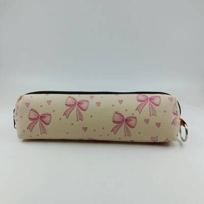 PEMBE TATLI KURDELELER-DERİ KALEM KUTU - TEKLİ - 1