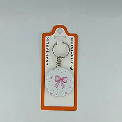 PEMBE TATLI KURDELELER-TEKLİ AÇACAK ANAHTARLIK - TEKLİ - 