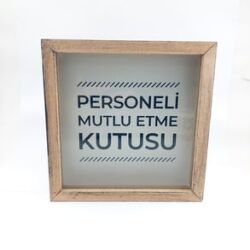 PERSONELİ MUTLU ETME KUTUSU-KARE KUMBARA - TEKLİ - 