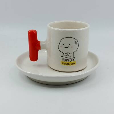 PLAN ÇOK NAKİT YOK-T TÜRK KAHVESİ FİNCANI - TURUNCU SAP - 1