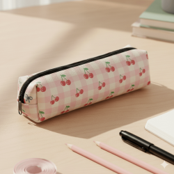 PÖTİKARE KİRAZLAR-DERİ KALEM KUTU - TEKLİ - 