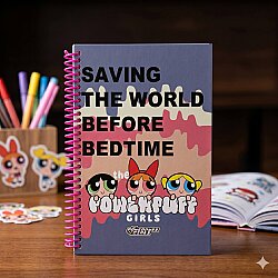 POWERPUFF GIRLS BEDTIME-SPİRALLİ DEFTER - TEKLİ - 