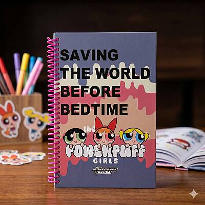 POWERPUFF GIRLS BEDTIME-SPİRALLİ DEFTER - TEKLİ - 1