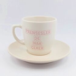 PRENSESLER DE NAH ÇEKER-KLASİK TÜRK KAHVESİ FİNCANI - TRANSPARAN GÖVDE - 