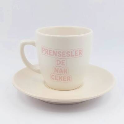 PRENSESLER DE NAH ÇEKER-KLASİK TÜRK KAHVESİ FİNCANI - TRANSPARAN GÖVDE - 1