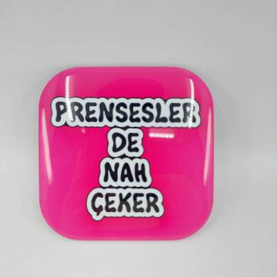 PRENSESLER DE NAH ÇEKER-PARLAK BARDAK ALTLIĞI - TEKLİ - 1
