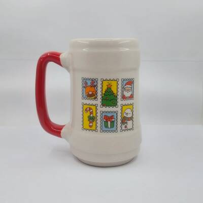 PULLAR-SERAMİK BİRA BARDAĞI - KIRMIZI SAP - 1