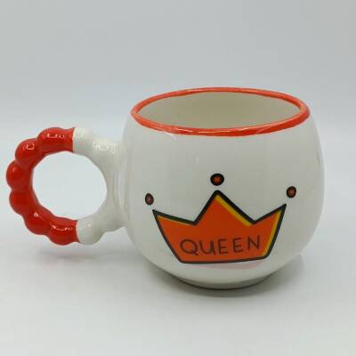 QUEEN- TAÇLI-PUF KUPA - TURUNCU SAP TURUNCU TURNET - 1